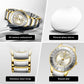 LIEBIG L1035 Men's Original Stainless Steel Quartz Watch Waterproof Fashion Diamond inlay Business Watch