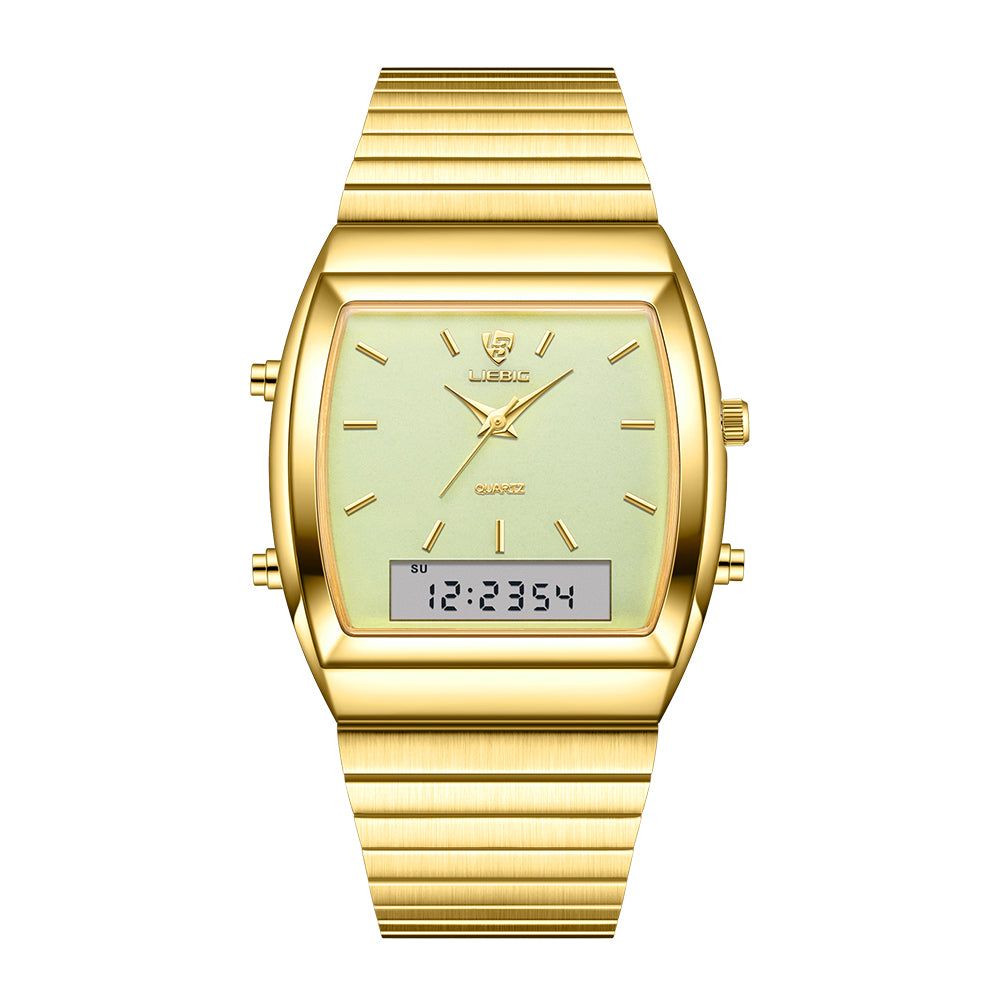 LIEBIG L1039 Watch for Men Business Men Luminous Dual Display Digital Watches Waterproof