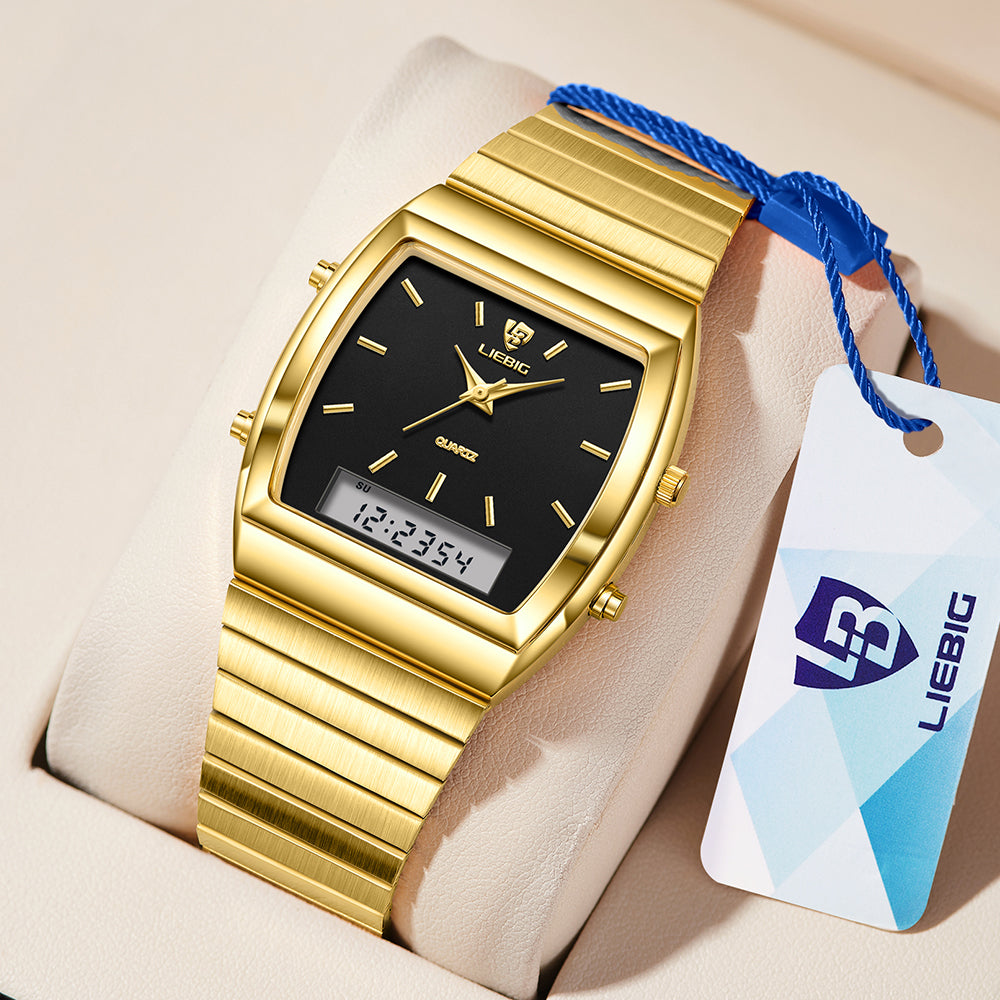 LIEBIG L1039 Watch for Men Business Men Luminous Dual Display Digital Watches Waterproof