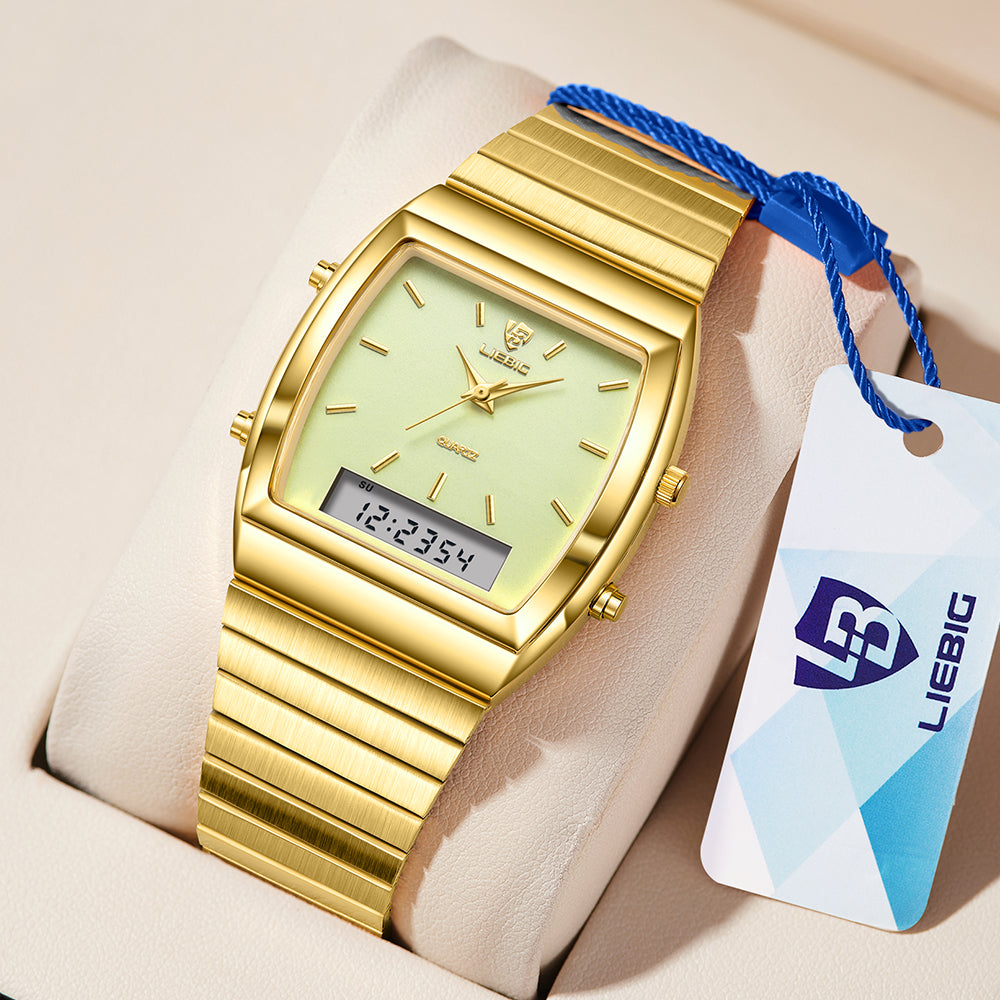 LIEBIG L1039 Watch for Men Business Men Luminous Dual Display Digital Watches Waterproof