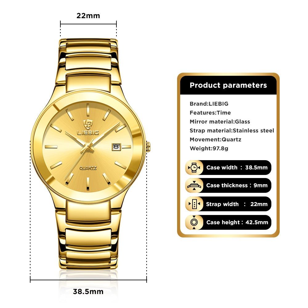 LIEBIG Men's Waterproof Original Stainless Steel Fashion Business Watch L1034