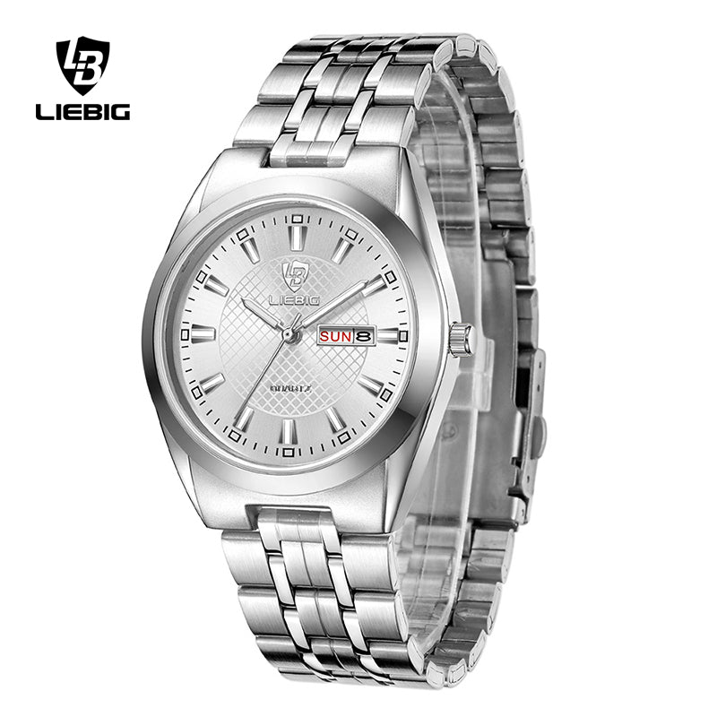LIEBIG Men Women Watch Casual Fashion Date Stainless Steel Waterproof Men Women Watch L1020