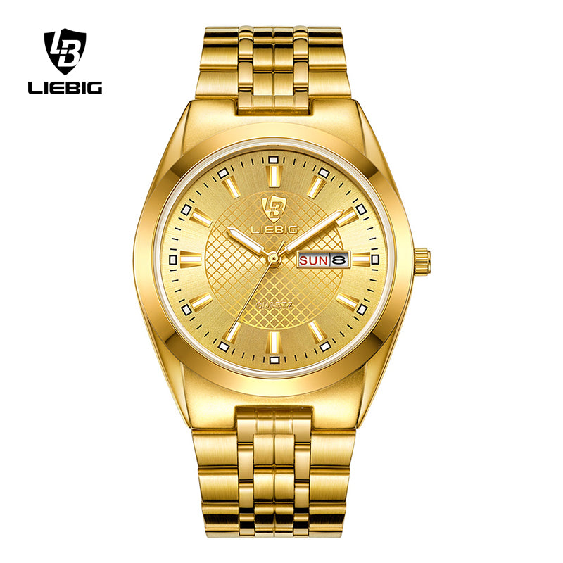 LIEBIG Men Women Watch Casual Fashion Date Stainless Steel Waterproof Men Women Watch L1020