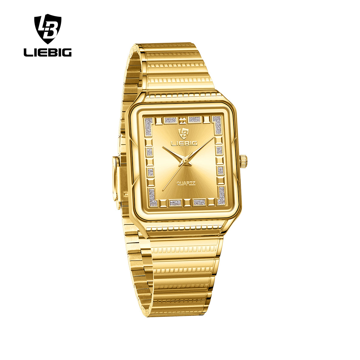 LIEBIG Couple Watch Fashionable and Exquisite 3ATM Waterproof Quartz Watch for Women Diamond Flash Dial L1050