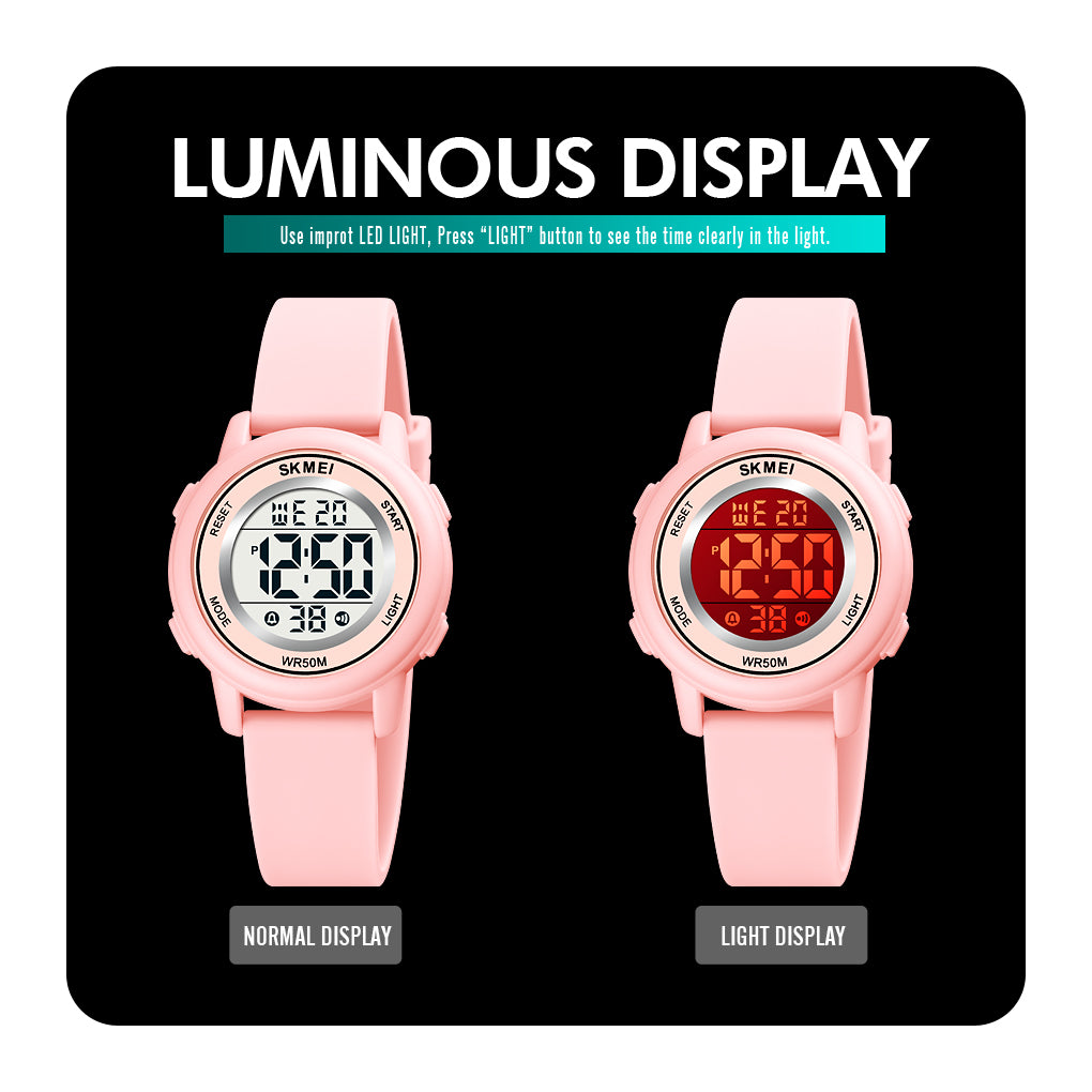 SKMEI 1721 Teen Student Colorful LED Flash Light Boys Fashion Watch Girl Digital Sport Stopwatch Alarm 50m Waterproof Watch