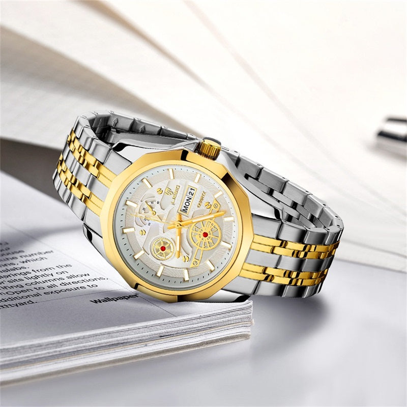 LIEBIG L1037 Watch for Men Business Gentleman Calendar Week Multifunction Quartz Waterproof