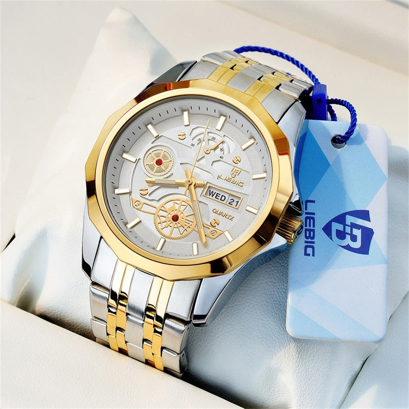 LIEBIG L1037 Watch for Men Business Gentleman Calendar Week Multifunction Quartz Waterproof