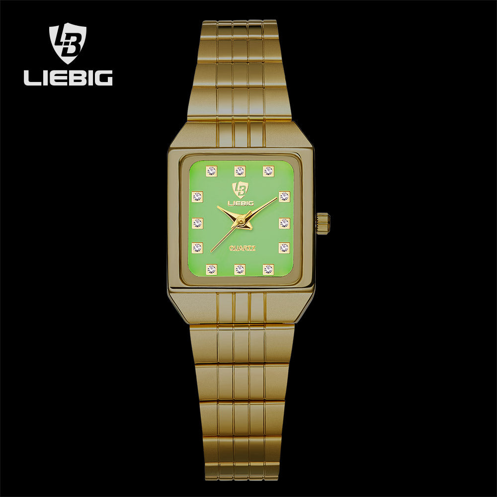 LIEBIG Men's Women's Fashion Watch Quartz Waterproof Stainless Steel Simple Elegant Men's Women's Watch 8808