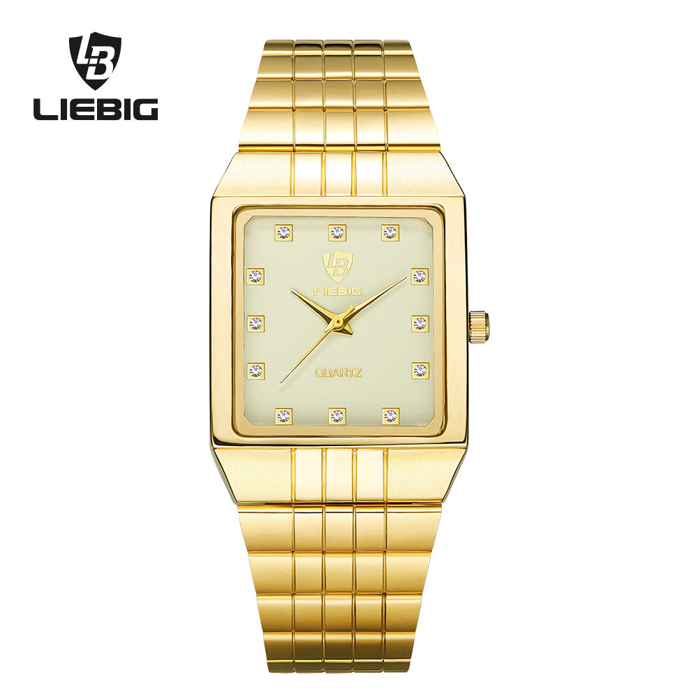 LIEBIG Men's Women's Fashion Watch Quartz Waterproof Stainless Steel Simple Elegant Men's Women's Watch 8808