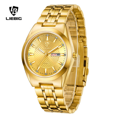 LIEBIG Men Women Watch Casual Fashion Date Stainless Steel Waterproof Men Women Watch L1020