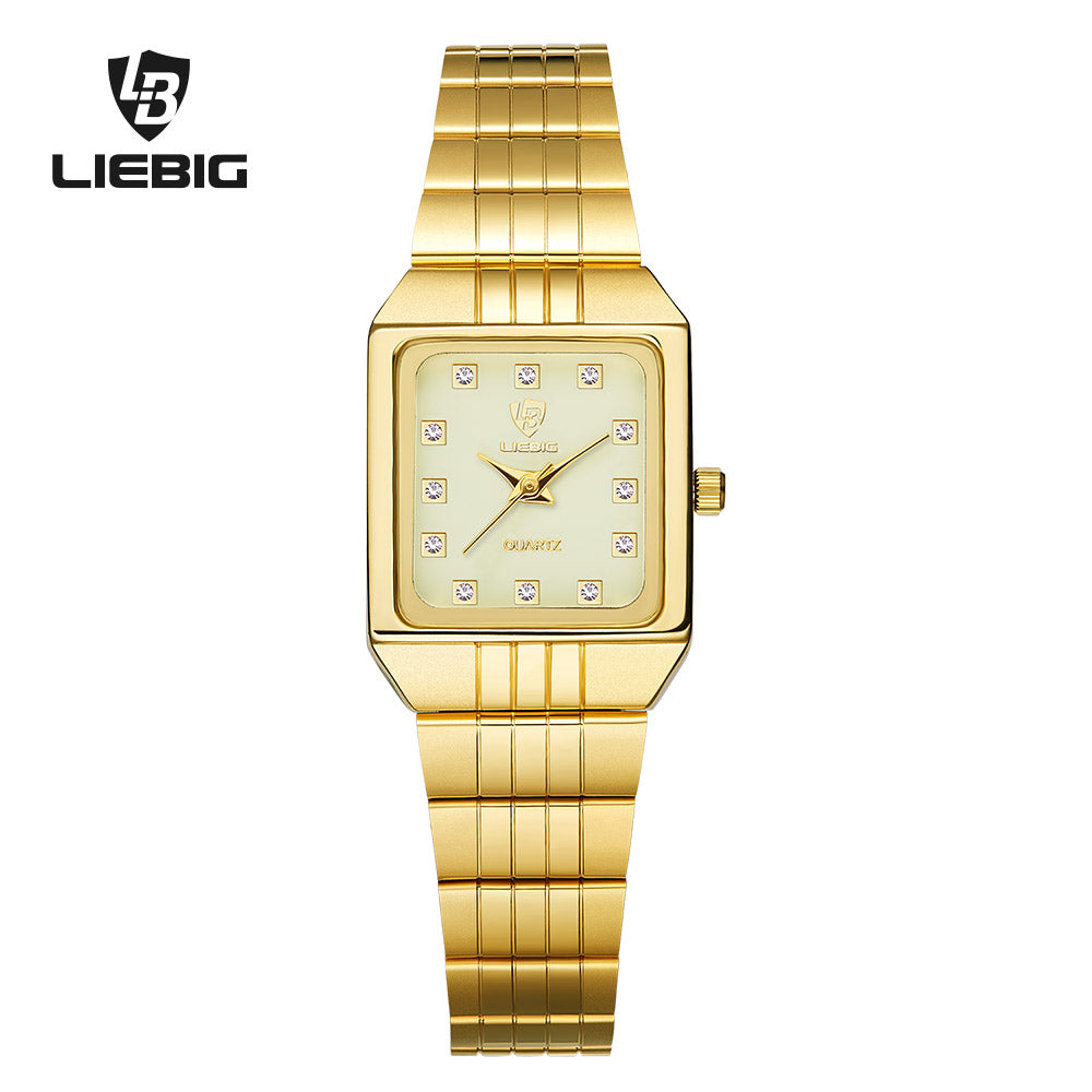 LIEBIG Men's Women's Fashion Watch Quartz Waterproof Stainless Steel Simple Elegant Men's Women's Watch 8808