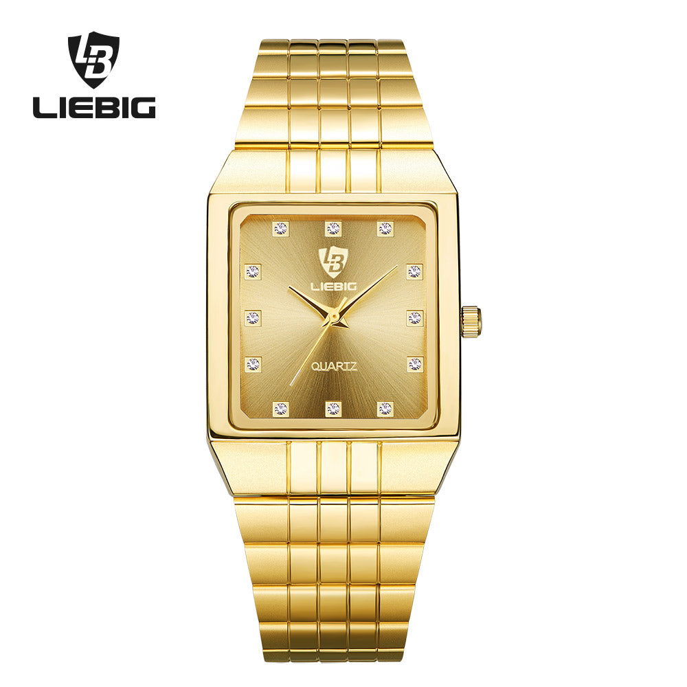 LIEBIG Men's Women's Fashion Watch Quartz Waterproof Stainless Steel Simple Elegant Men's Women's Watch 8808