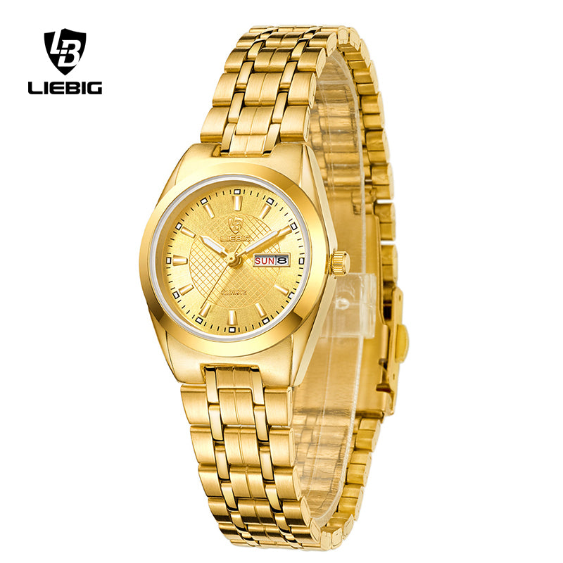 LIEBIG Men Women Watch Casual Fashion Date Stainless Steel Waterproof Men Women Watch L1020