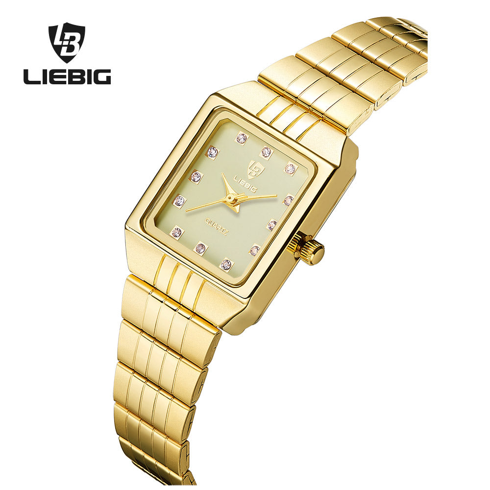 LIEBIG Men's Women's Fashion Watch Quartz Waterproof Stainless Steel Simple Elegant Men's Women's Watch 8808