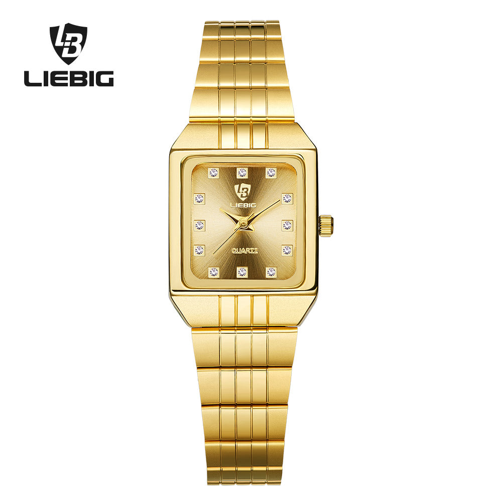 LIEBIG Men's Women's Fashion Watch Quartz Waterproof Stainless Steel Simple Elegant Men's Women's Watch 8808